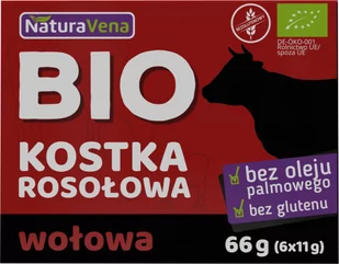 NATURAVENA Kostka Rosołowa Wołowa BIO 66g - Naturavena - Buliony i przyprawy w kostkach - miniaturka - grafika 1