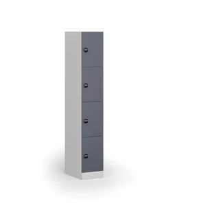 Szafka ubraniowa ze schowkami, 4 schowki, 1850 x 300 x 500 mm, zamek z czytnikiem kart RFID, drzwi zielone - Szafki biurowe - miniaturka - grafika 2