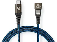 Kable USB - Kabel USB NEDIS USB-Kabel USB 2.0 Apple Lightning 8-Pin USB-C™ Stecker 60 W 480 Mbps Niklowany 1.00 m okrągły Spleciony / Nylon Niebieski / Czarny - miniaturka - grafika 1