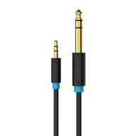Kable - Vention, Kabel Audio 3,5Mm Trs Męski Do 6,35Mm Męski 3M  Babbi, Czarny - miniaturka - grafika 1