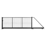 Ogrodzenia - Naterial Brama przesuwna Modus 4x1.5 m prawa czarna - miniaturka - grafika 1