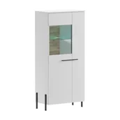 Kredensy - Kredens z Oświetleniem V01 Justine Furnival Biały - miniaturka - grafika 1