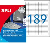 Etykiety do drukarek - agipa 15031 etykiety na tabliczkę znamionową, 25,4 x 10 mm, srebrne - miniaturka - grafika 1