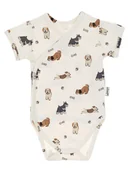 Body dla niemowląt - Niemowlęce body krótki rękaw pieski Nicol r.56 - miniaturka - grafika 1