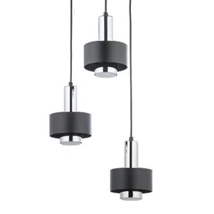 Kaskadowa lampa wisząca Rif 40717 Sigma industrialna czarna srebrna - Lampy sufitowe - miniaturka - grafika 1