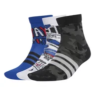 Skarpetki dla dzieci - Dziecięce Skarpety za kostkę ADIDAS K DOODLE 3PP SO JV5162 – Wielokolorowy - miniaturka - grafika 1