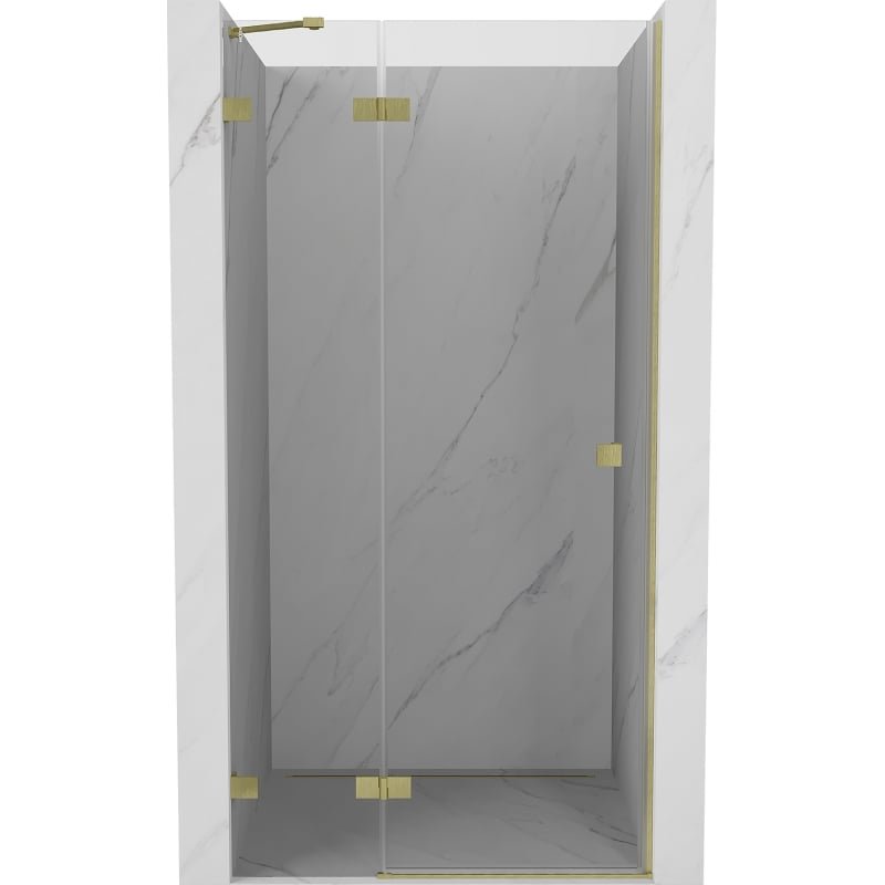 Mexen Lunar drzwi prysznicowe uchylne lewe 115 cm, transparent, złote szczotkowane - 834-115-000-55-00-L