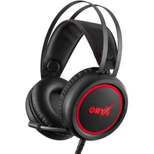 Niceboy ORYX X210 Donuts Czarno-Czerwone - Słuchawki - miniaturka - grafika 1