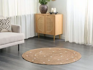 Dywan okrągły z juty ø 140 cm beżowy KHARRA - Dywany - miniaturka - grafika 3