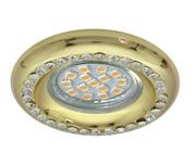 Lampy sufitowe - Candellux SOC-03 G Złoty z kryształkami GU10 50W 230V Oczko sufitowe 2251059 2251059 - miniaturka - grafika 1