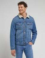 Kurtki męskie - Męska kurtka jeansowa Lee SHERPA JACKET L - miniaturka - grafika 1