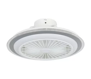 Eglo 35141-LED Ściemnialny wentylator sufitowy ALBUFEIRA 25,5W/230V białe/szare +RC - Wentylatory sufitowe - miniaturka - grafika 1