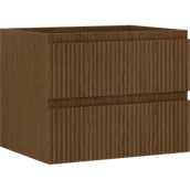 Szafki łazienkowe - Mexen Rivel szafka łazienkowa podumywalkowa 60 cm, 2 szuflady, ryflowana , orzech - 91A20-06047-2-BFF86 - miniaturka - grafika 1