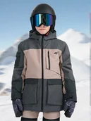 Kurtki i płaszcze dla chłopców - 4F Kurtka snowboardowa membrana 10000 dziecięca - brązowa 164 (13-14 lat) - miniaturka - grafika 1