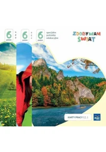 Zdobywam świat. Karty pracy cz.1-3 Poziom 6 - Poradniki hobbystyczne Zdobywam świat. Karty pracy cz.1-3 Poziom 6 - Poradniki hobbystyczne - miniaturka - grafika 1