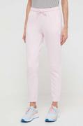 Spodnie damskie - adidas spodnie dresowe kolor różowy z aplikacją - miniaturka - grafika 1