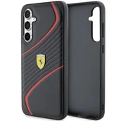 Etui i futerały do telefonów - Etui Ferrari Twist Metal Logo na Samsung Galaxy S23 FE - czarne - miniaturka - grafika 1