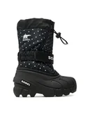 Buty dla dziewczynek - Sorel Śniegowce Flurry™ Print 2114092010 Czarny - miniaturka - grafika 1