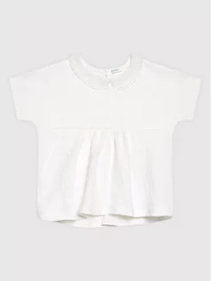 Bluzy dla chłopców - Benetton United Colors Of Bluzka 3O1QA1005 Biały Regular Fit - grafika 1