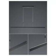 Lampy sufitowe - B-Leuchten Delta lampa wisząca LED 130 cm czarna - miniaturka - grafika 1