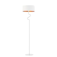 Lampy stojące - Biała lampa podłogowa ze złotymi elementami MORONI GOLD - miniaturka - grafika 1