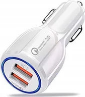Ładowarki samochodowe - Ładowarka Vega LITTE ŁADOWARKA SAMOCHODOWA 2 X USB BIAŁA  2XUSB 20W> - miniaturka - grafika 1