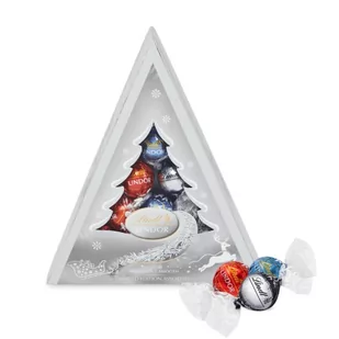 Bombonierka Lindt Lindor Assorted Xmas Tree Srebrna Choinka 125g - Inne słodycze - miniaturka - grafika 1