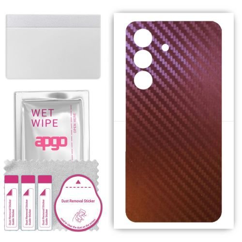 folia naklejka skórka strukturalna na TYŁ do Samsung Galaxy S24 - Carbon Kameleon CAKA5 - apgo SKINS