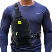 Nerki - MĘSKA SASZETKA NA RAMIĘ UNIISEKS CZARNA BAG REGULOWANY PASEK CROSSBODY - miniaturka - grafika 1