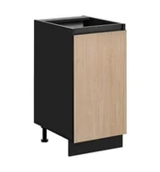 Szafki kuchenne - Szafka kuchenna stojąca, Roma, 40x45x81 cm, czarny, jodełka, mat - miniaturka - grafika 1