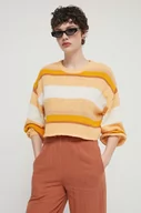 Swetry damskie - Billabong sweter Sol Time damski kolor żółty  ABJSW00269 - miniaturka - grafika 1
