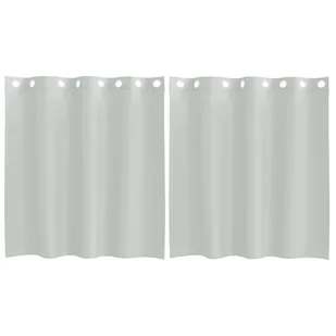 vidaXL Zasłony woalowe z przelotkami 2 szt. Jasnoszary 140x140 cm - Zasłony - miniaturka - grafika 1