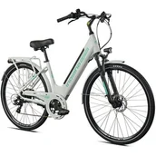 Rowery elektryczne - Rower elektryczny INDIANA E-Trekking 3.0 D18 28 cali Biały - miniaturka - grafika 1