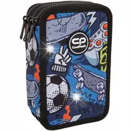 Piórniki - PIÓRNIK TRZYKOMOROWY Z WYPOSAŻENIEM DLA CHŁOPCA PIŁKA SKATE HOBBY JUMPER CP - miniaturka - grafika 1