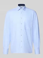 Koszule męskie - Koszula biznesowa o kroju comfort fit z bawełny z kołnierzykiem typu kent - miniaturka - grafika 1