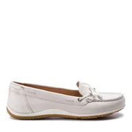 Mokasyny damskie - Mokasyny Geox D Vega Moc B D92DNB 043BC C1002 Biały - miniaturka - grafika 1
