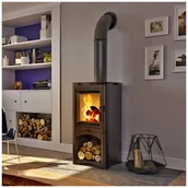 Piece wolnostojące - piec wolnostojący Koza K5 Stal Z Wnęką Na Drewno - miniaturka - grafika 1