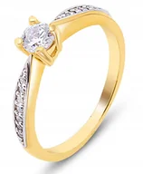 Pierścionki - ZŁOTY PIERŚCIONEK ZARĘCZYNOWY ETERNITA 333 - miniaturka - grafika 1