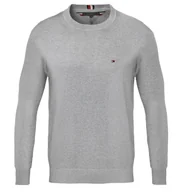 Swetry męskie - Sweter męski Tommy Hilfiger C-neck klasyczny r.M szary MW0MW33511 - miniaturka - grafika 1