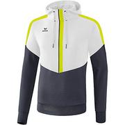 Bluzy męskie - Erima Squad męska bluza z kapturem, biała/szara/ekologiczna limonka, M 1072010 - miniaturka - grafika 1