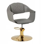Fotele fryzjerskie - Hair System Fotel fryzjerski Halo Szary - miniaturka - grafika 1