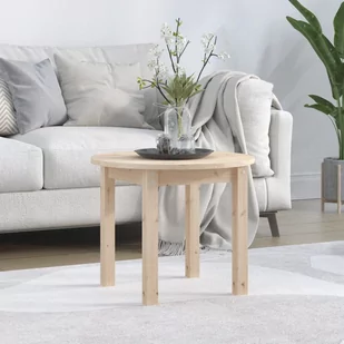 Stolik kawowy, Ø 55x45 cm, lite drewno sosnowe Lumarko - Ławy i stoliki kawowe - miniaturka - grafika 1