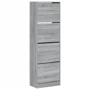 Szafka na buty z 4 uchylanymi szufladami, szary dąb sonoma - Szafki na buty - miniaturka - grafika 1