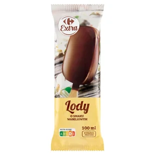 Carrefour Extra Lody o smaku waniliowym w polewie mlecznej 100 ml - Lody i desery lodowe - miniaturka - grafika 1