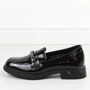 Czarne lakierowane półbuty damskie Vinceza 58411 - Półbuty damskie - miniaturka - grafika 1