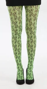Rajstopy PRINTED AJs kolor Flo Zielony - Rajstopy - miniaturka - grafika 1