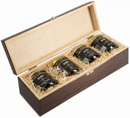 Zestaw miodów premium w skrzynce z grawerem na prezent podziękowania - Zestawy upominkowe Zestaw miodów premium w skrzynce z grawerem na prezent podziękowania - Zestawy upominkowe - miniaturka - grafika 1