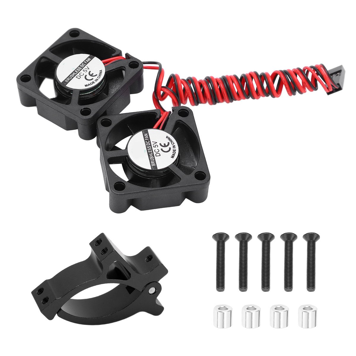 Wentylator chłodzący radiator silnika samochodu RC 36 mm do modeli 540 550 szczotkowy 3