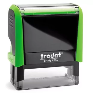 Pieczątka automat TRODAT 4914 zielona - poduszka czarna 64x26mm /TRE-4914ZIWCA/ - Pieczątki - miniaturka - grafika 1