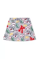 Sukienki i spódniczki dla dziewczynek - Kenzo Kids spódnica bawełniana dziecięca kolor szary mini prosta - Kenzo kids - miniaturka - grafika 1